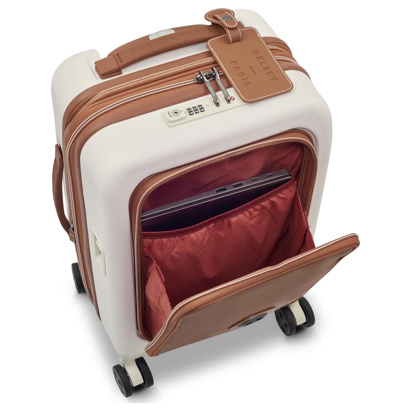 Delsey Paris Chatelet Air 2.0 - 4-Rollen-Kabinentrolley 55 cm erw. 14" USB (angora)