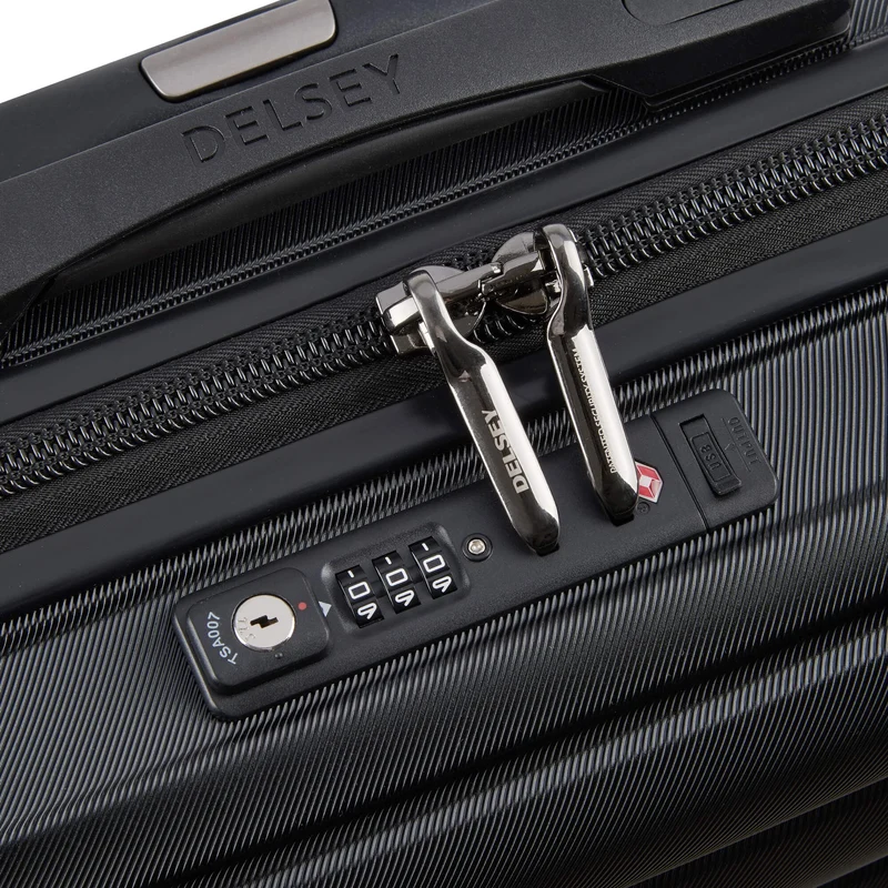 Delsey Paris Shadow 5.0 - 4-Rollen-Kabinentrolley Slim Line USB 55 cm (schwarz)