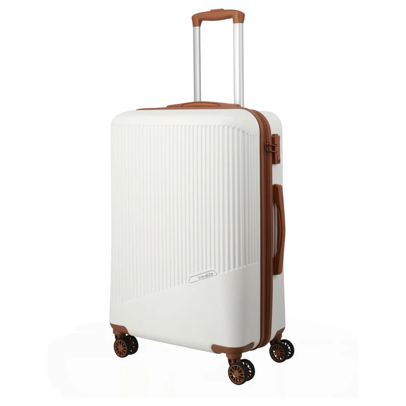 Travelite Bali - 4-Rollen-Trolley M 67 cm (weiß/cognac)