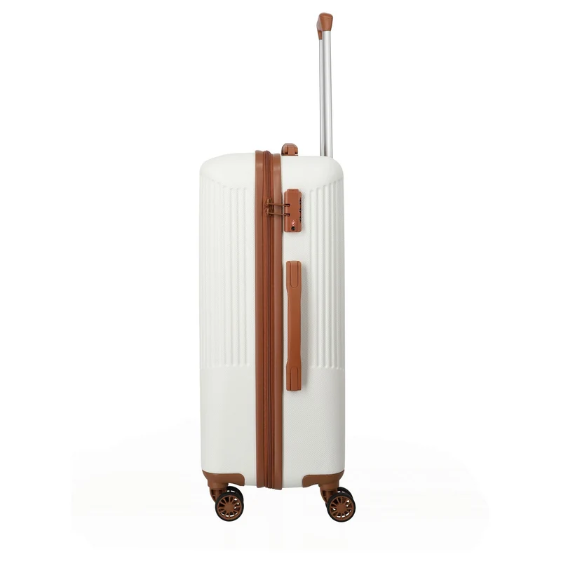 Travelite Bali - 4-Rollen-Trolley M 67 cm (weiß/cognac)