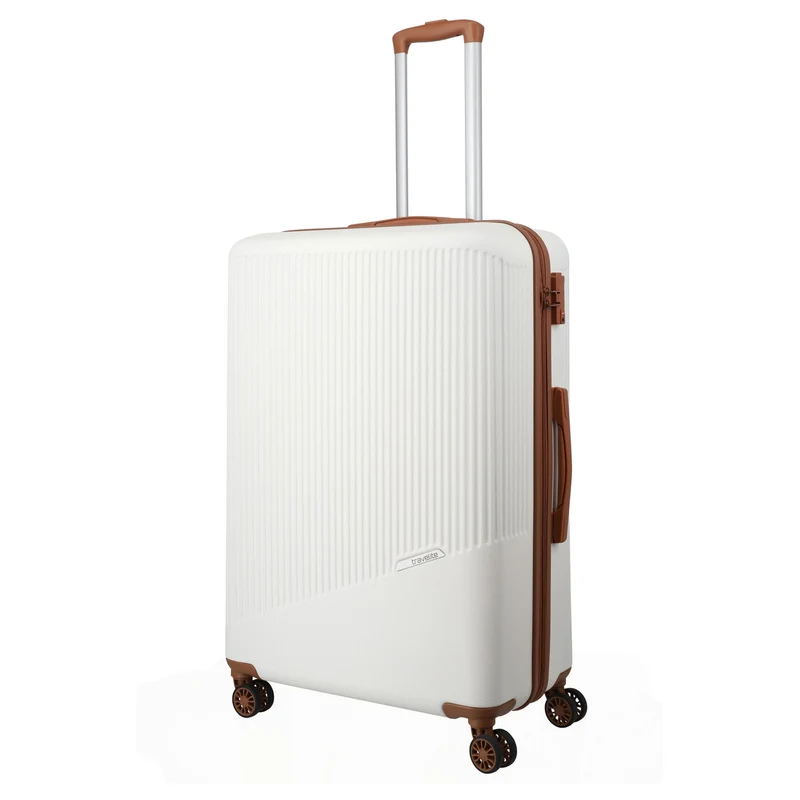 Travelite Bali - 4-Rollen-Trolley L 77 cm (weiß/cognac)