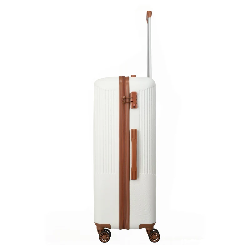 Travelite Bali - 4-Rollen-Trolley L 77 cm (weiß/cognac)