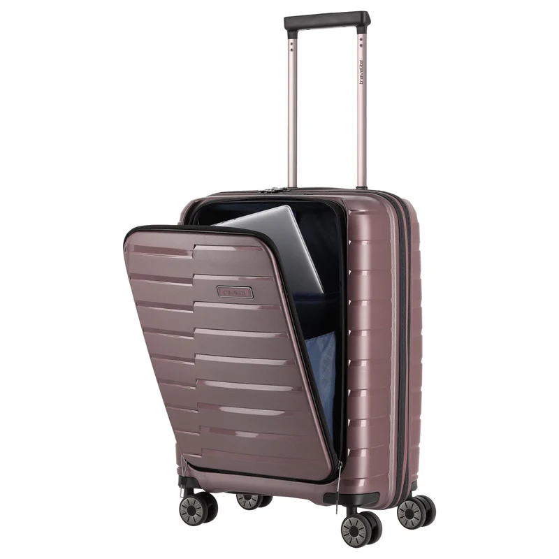 Travelite Air Base - 4-Rollen-Kabinentrolley mit Vortasche S 55 cm (flieder)