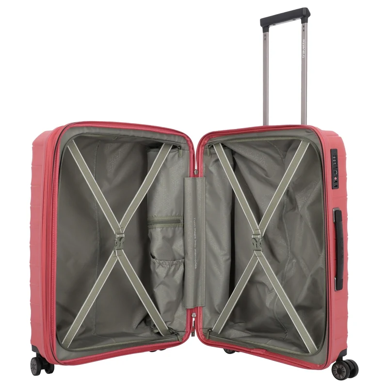 Travelite Mooby - 4-Rollen-Trolley M 66 cm erw. (rot)