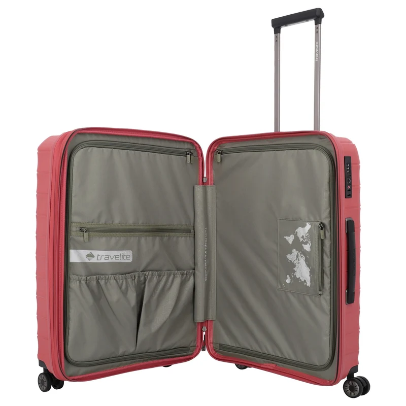 Travelite Mooby - 4-Rollen-Trolley M 66 cm erw. (rot)