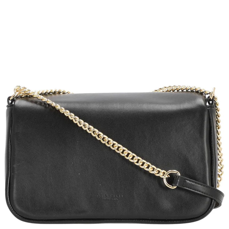 Seidenfelt Lesja - Umhängetasche 27 cm (black/gold)