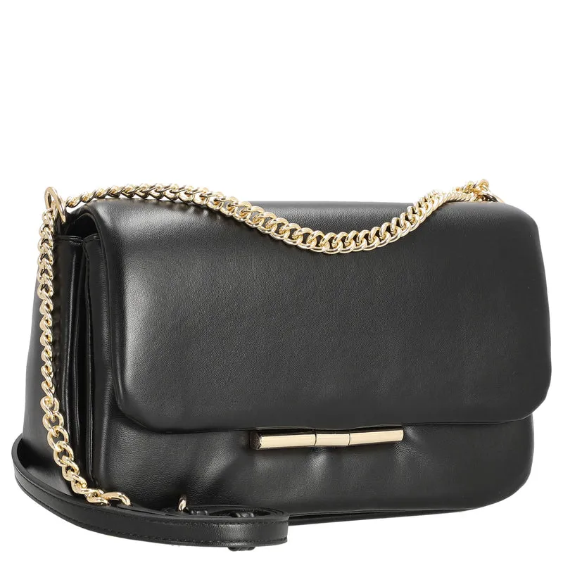 Seidenfelt Lesja - Umhängetasche 27 cm (black/gold)