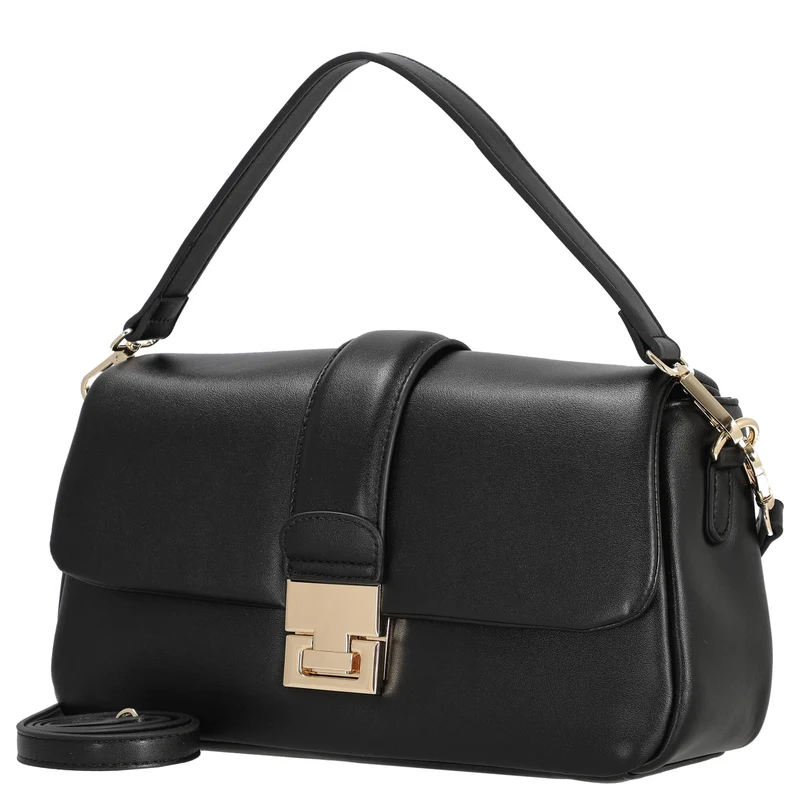 Seidenfelt Dalarna - Schultertasche 30 cm (black/gold)