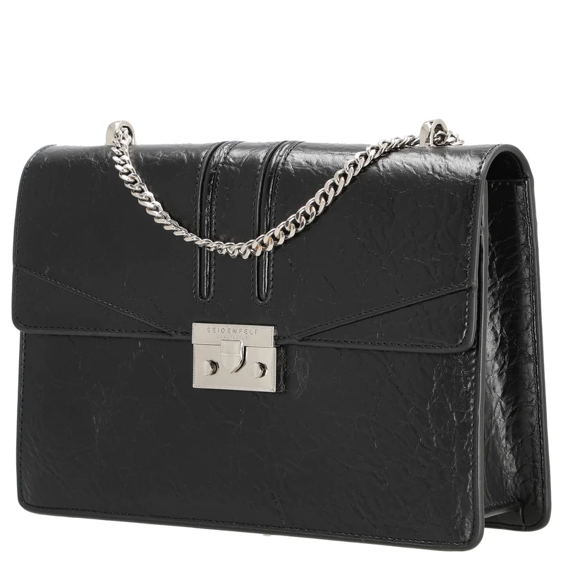 Seidenfelt Roros Big - Schultertasche 28 cm (glossy black)