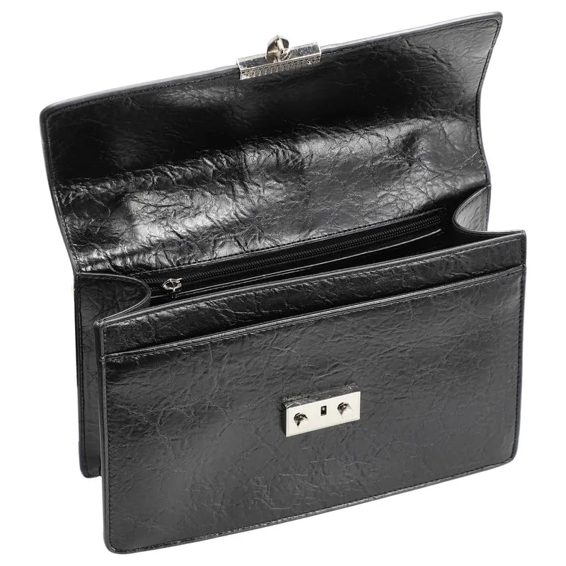 Seidenfelt Roros Big - Schultertasche 28 cm (glossy black)