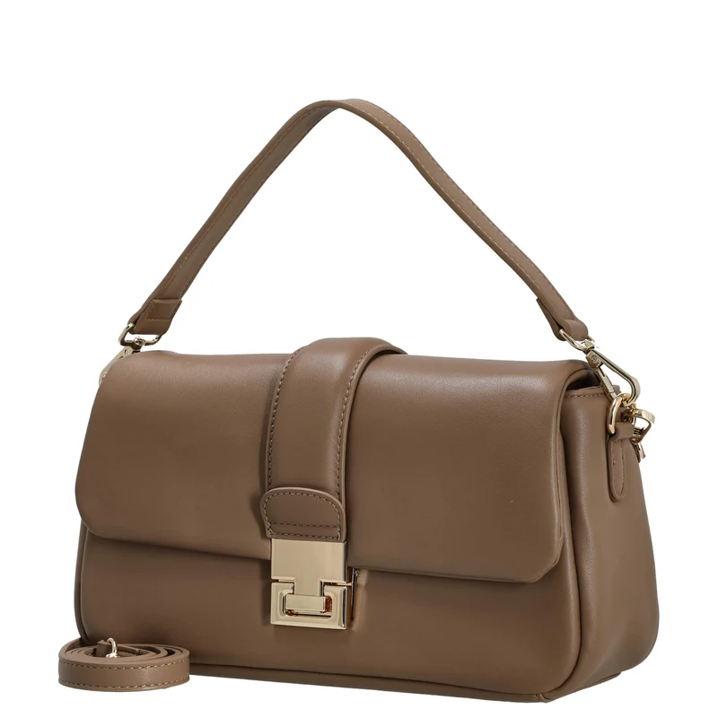Seidenfelt Dalarna - Schultertasche 30 cm (soft toffee/gold)