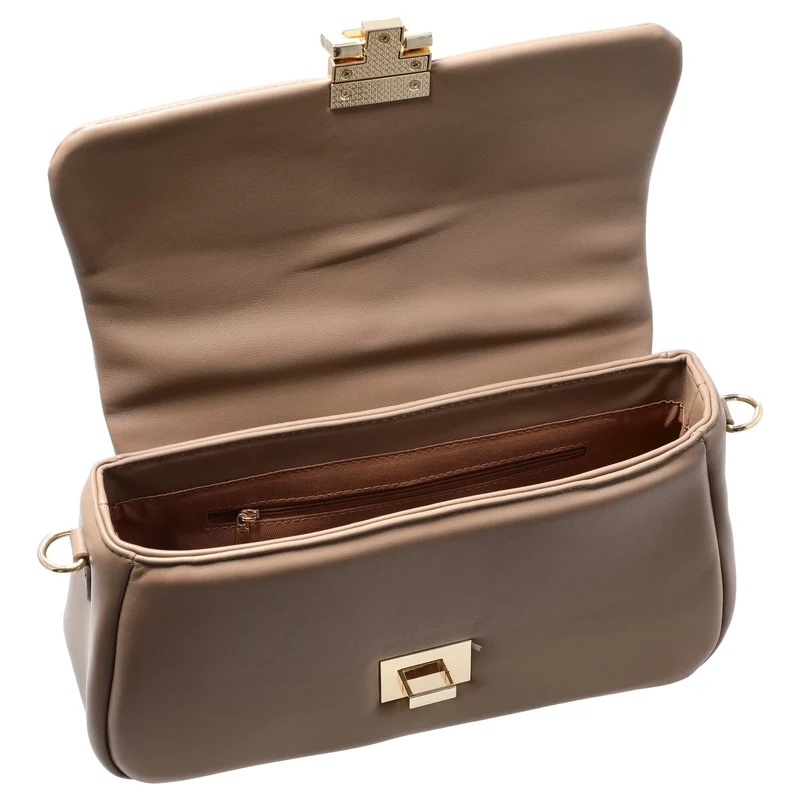 Seidenfelt Dalarna - Schultertasche 30 cm (soft toffee/gold)