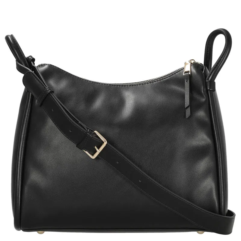 Seidenfelt Kaavi - Umhängetasche 30 cm (black/gold)