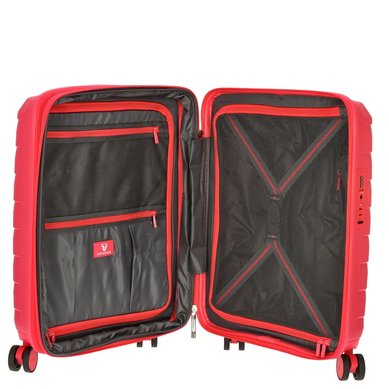 Roncato Skyline - 4-Rollen-Kabinentrolley S 55 cm erw. USB-Anschluss (ciliegia)
