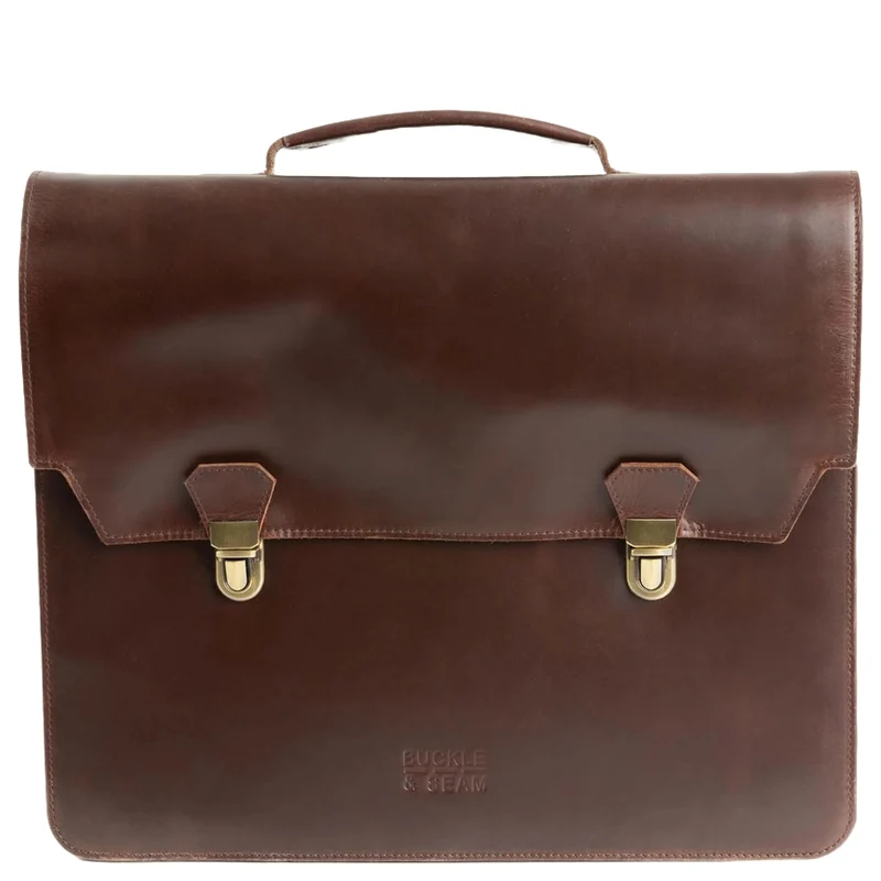 Buckle & Seam Notes - Aktentasche 15" 40 cm (braun)