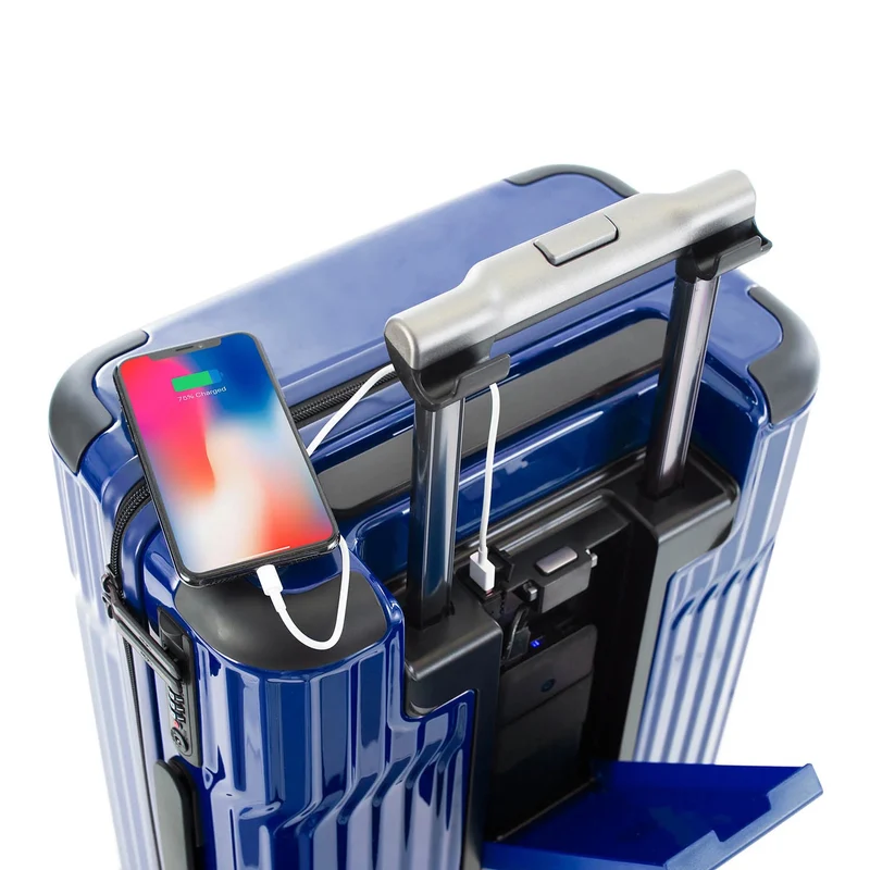 Heys Tekno - 4-Rollen-Kabinentrolley S 15.6" 53 cm USB (blue)