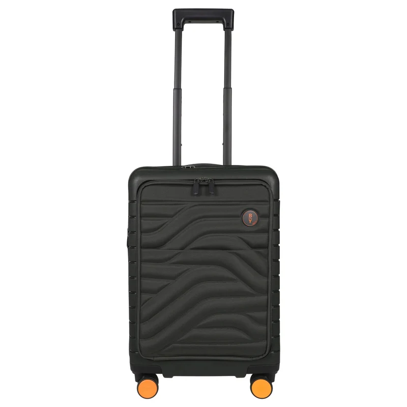 Brics BY Ulisse - 4-Rollen-Kabinentrolley mit Vortasche 55 cm erw. USB (olive)