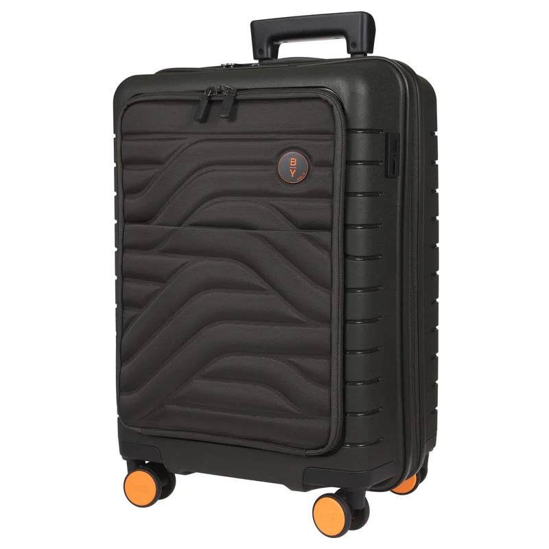 Brics BY Ulisse - 4-Rollen-Kabinentrolley mit Vortasche 55 cm erw. USB (olive)