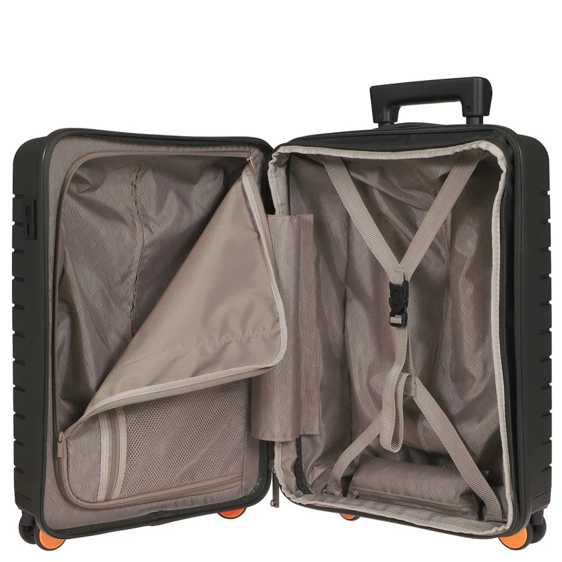 Brics BY Ulisse - 4-Rollen-Kabinentrolley mit Vortasche 55 cm erw. USB (olive)