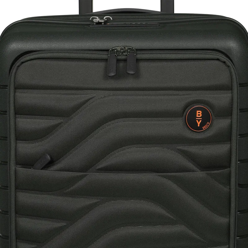 Brics BY Ulisse - 4-Rollen-Kabinentrolley mit Vortasche 55 cm erw. USB (olive)