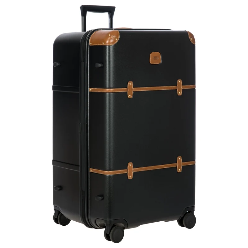 Brics Bellagio Trunk - 4-Rollen-Trolley 80 cm recycelt (black/tan)