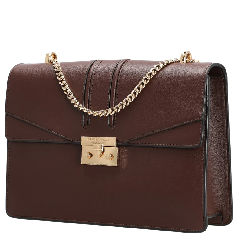 Seidenfelt Roros Big - Schultertasche 28 cm (oxblood/gold)