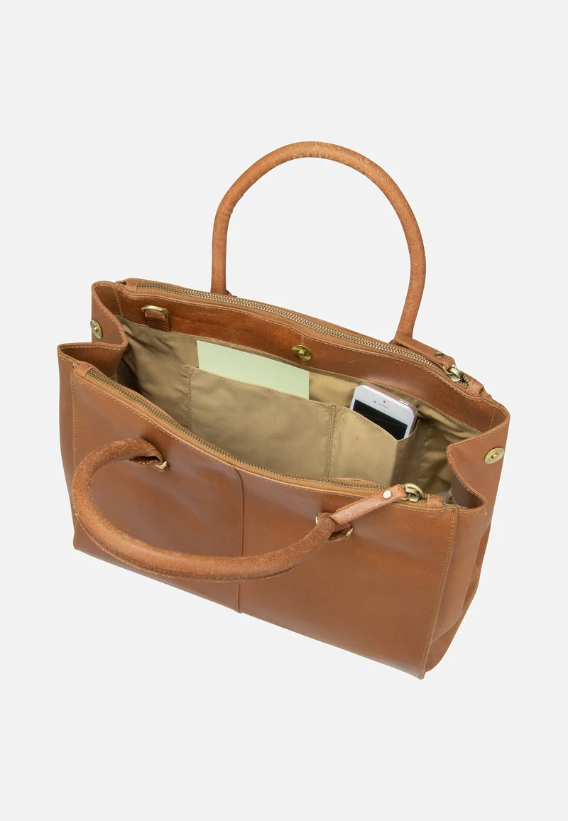 Vintage Wieske 2-Zipper 6971 Cognac - Bowling Bag