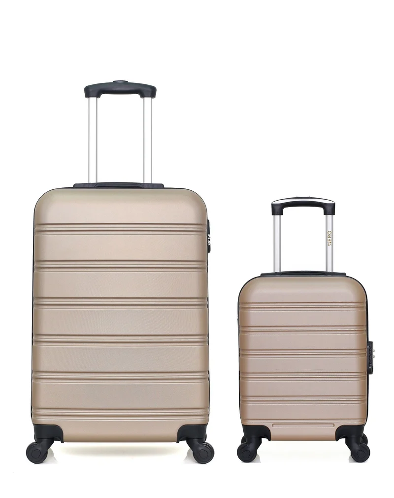 HERO – 2er-Pack: Mittelgroßer Koffer und Handgepäck XXS RENOSO