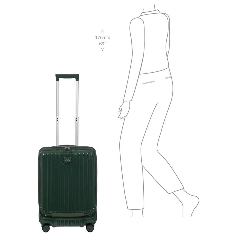Brics Positano - 4-Rollen Kabinentrolley 55 cm USB erw. (emerald green)