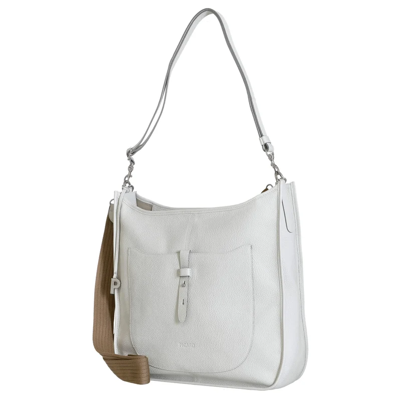 Picard Kronberg - Schultertasche 40 cm Rindleder (white lily)