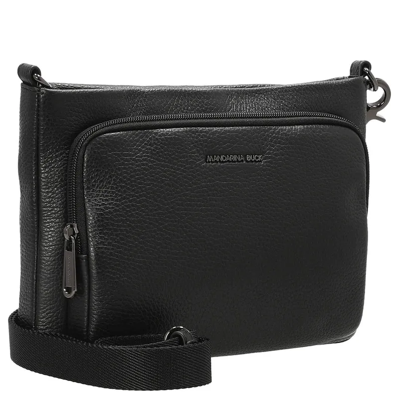 Mandarina Duck Mellow Leather - Umhängetasche 23 cm (nero)
