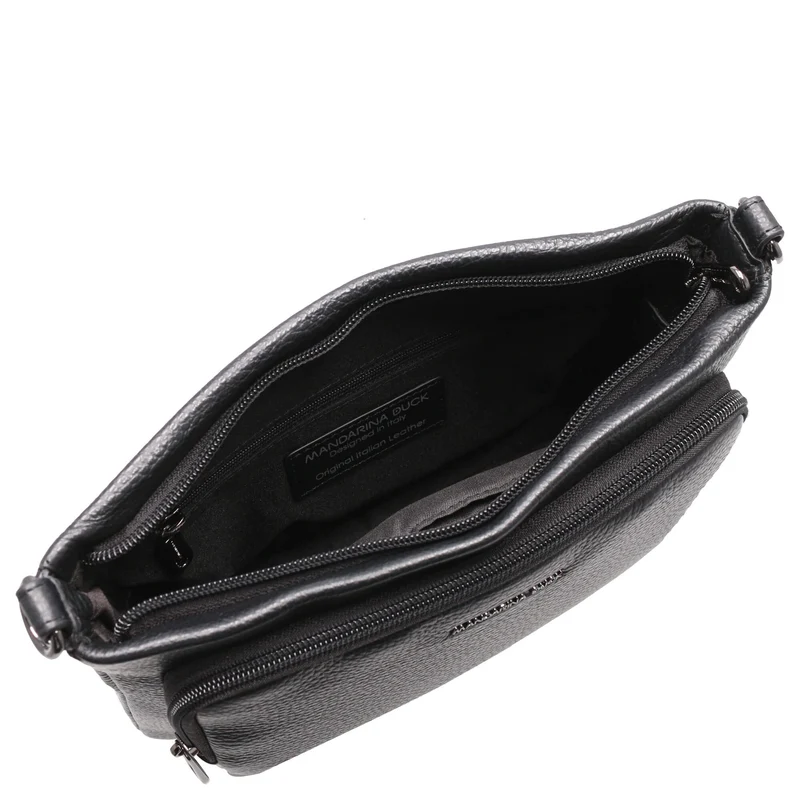 Mandarina Duck Mellow Leather - Umhängetasche 23 cm (nero)
