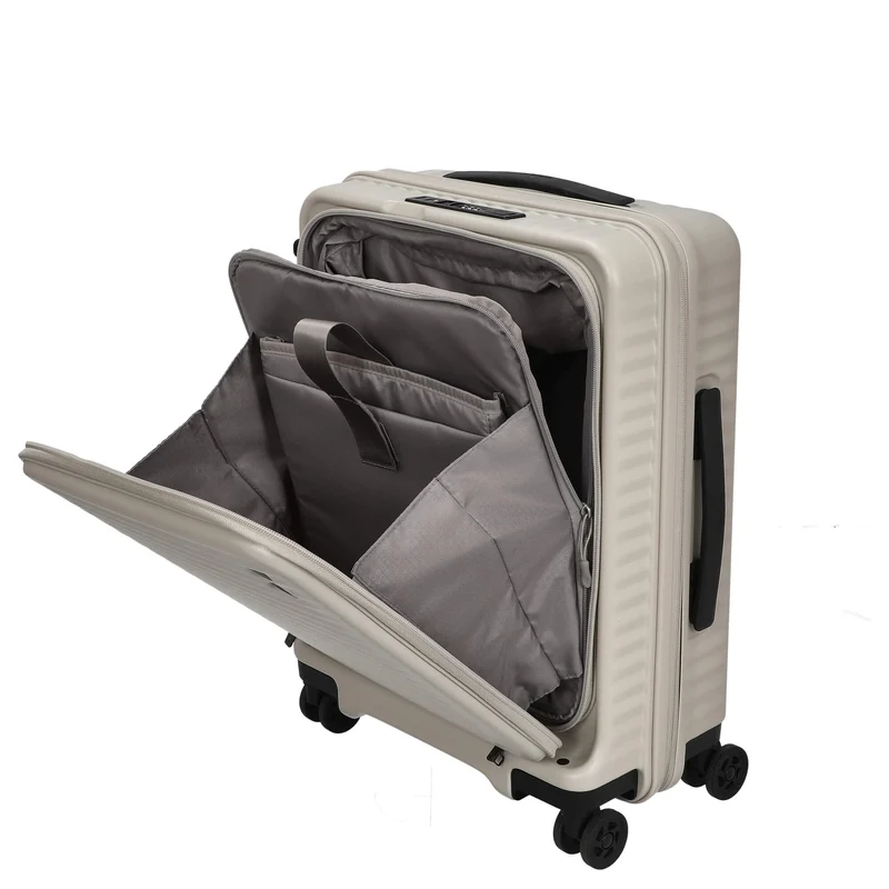 Echolac Celestra FA - 4-Rollen-Kabinentrolley 14" S 55 cm erw. USB (white sand)