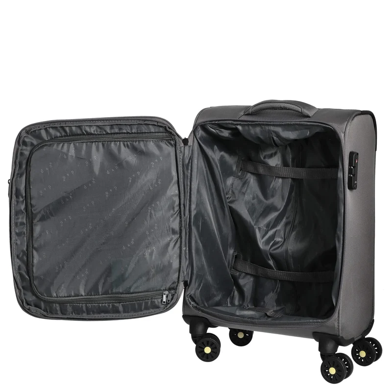 D&N Travel Line 9704 - 4-Rollen-Kabinentrolley S 55 cm (grey)