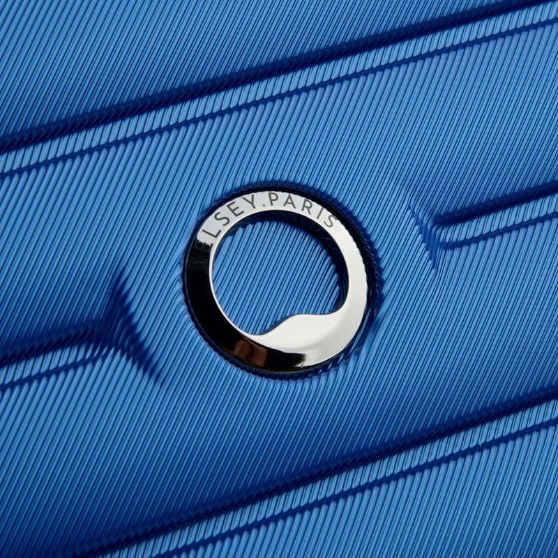 Delsey Paris Shadow 5.0 - 4-Rollen-Kabinentrolley mit Vortasche S 55 cm erw. USB (blau)