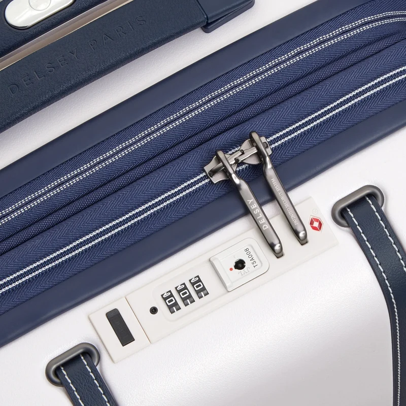 Delsey Paris Cadence - 4-Rollen-Kabinentrolley 55 cm erw. (elfenbein/blau)