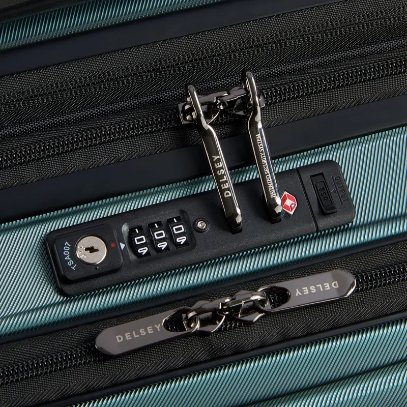 Delsey Paris Shadow 5.0 - 4-Rollen-Kabinentrolley mit Vortasche S 55 cm erw. USB (gruen)