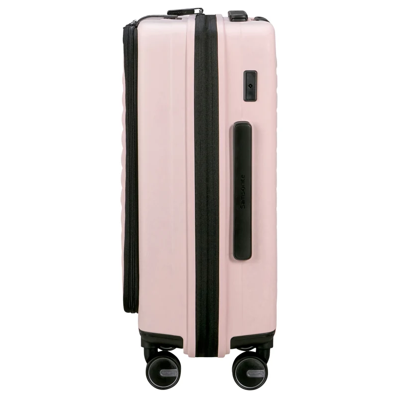 Samsonite Selection Restackd Easy Access - 4-Rollen-Kabinentrolley 55 cm erw. mit 2tlg. Packsack-Set (rose)