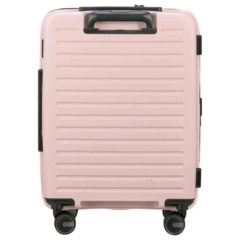 Samsonite Selection Restackd Easy Access - 4-Rollen-Kabinentrolley 55 cm erw. mit 2tlg. Packsack-Set (rose)
