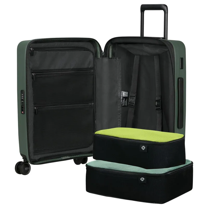 Samsonite Selection Restackd - 4-Rollen-Kabinentrolley 55 cm erw. (sage)