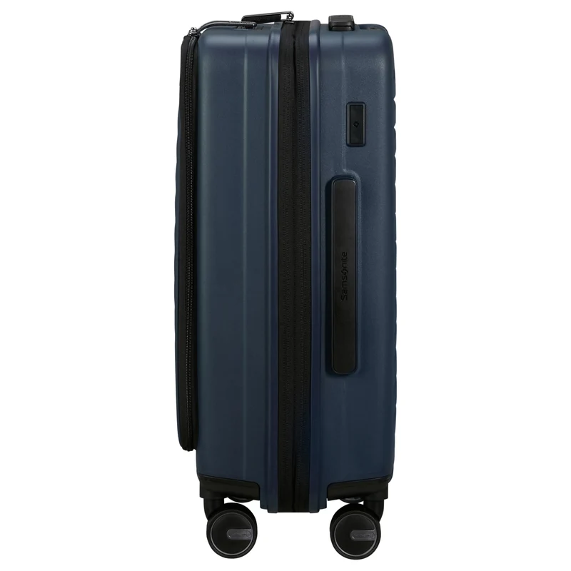 Samsonite Selection Restackd Easy Access - 4-Rollen-Kabinentrolley 55 cm erw. mit 2tlg. Packsack-Set (midnight)