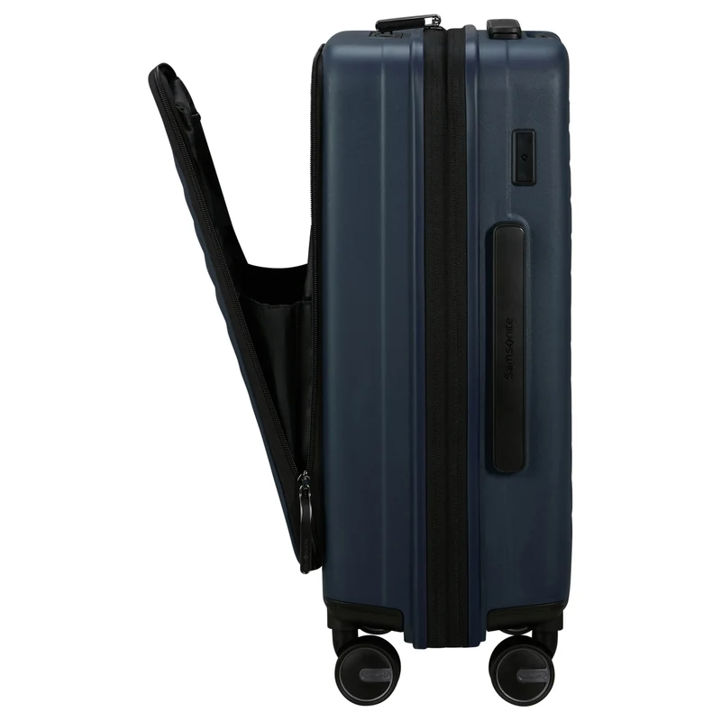 Samsonite Selection Restackd Easy Access - 4-Rollen-Kabinentrolley 55 cm erw. mit 2tlg. Packsack-Set (midnight)