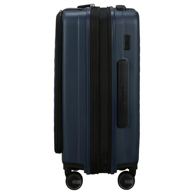 Samsonite Selection Restackd Easy Access - 4-Rollen-Kabinentrolley 55 cm erw. mit 2tlg. Packsack-Set (midnight)
