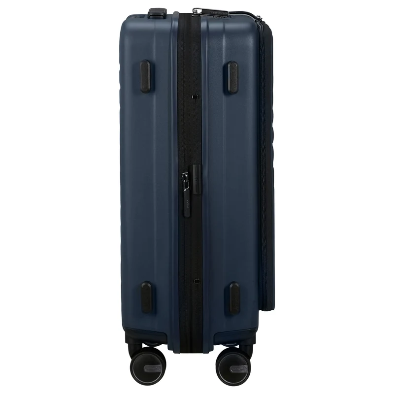 Samsonite Selection Restackd Easy Access - 4-Rollen-Kabinentrolley 55 cm erw. mit 2tlg. Packsack-Set (midnight)