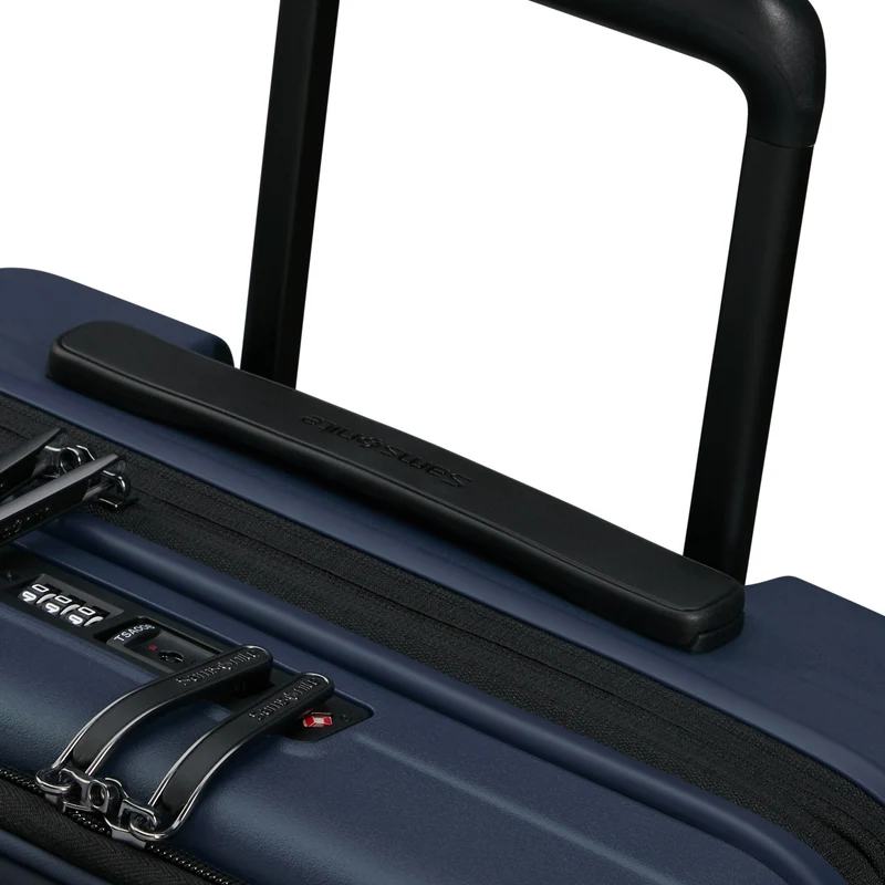 Samsonite Selection Restackd Easy Access - 4-Rollen-Kabinentrolley 55 cm erw. mit 2tlg. Packsack-Set (midnight)