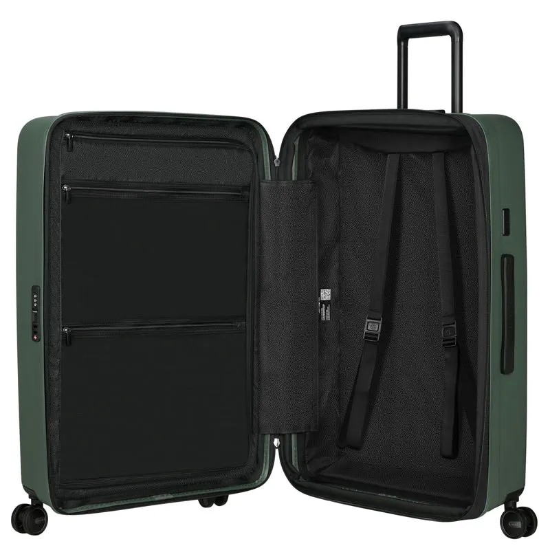 Samsonite Selection Restackd - 4-Rollen-Trolley 75 cm L erw. mit 3tlg. Packsack-Set (sage)