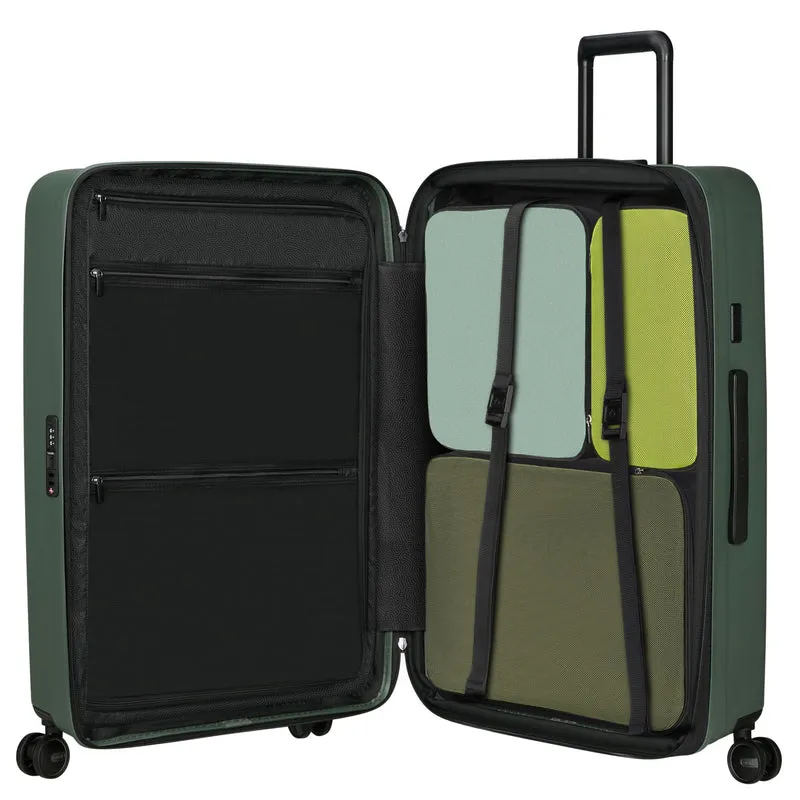 Samsonite Selection Restackd - 4-Rollen-Trolley 75 cm L erw. mit 3tlg. Packsack-Set (sage)