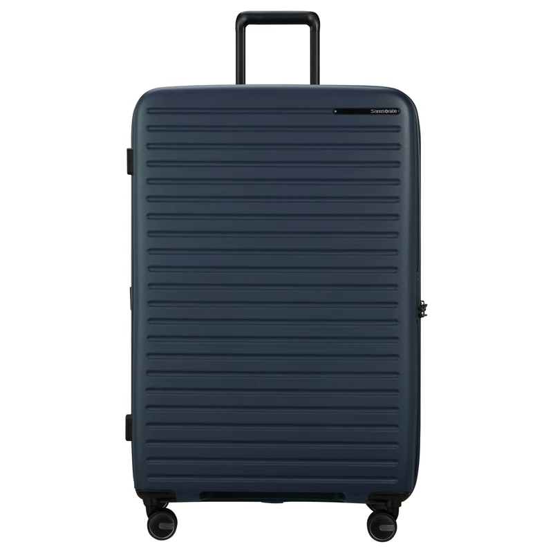 Samsonite Selection Restackd - 4-Rollen-Trolley 81 cm XL erw. mit 3tlg. Packsack-Set (midnight)