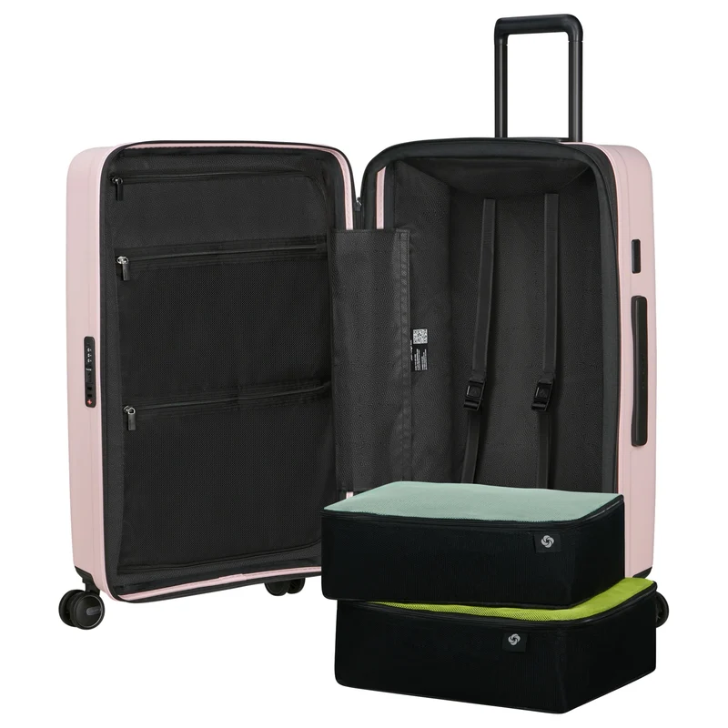 Samsonite Selection Restackd - 4-Rollen-Trolley M 68 cm erw. (rose)