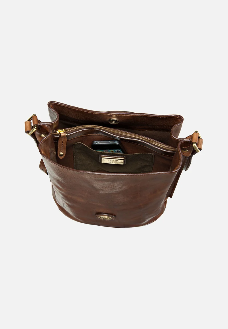 Story Donna Ledertasche Braun - Beuteltasche